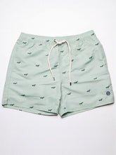 Gilbert Teckel, Signature Dachshund Print Mint Swim Shorts
