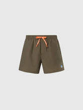 North Sails, Olive Swim Shorts With Logo Patch