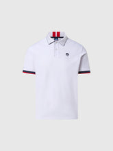 North Sails, White Polo Shirt With Striped Placket