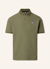 North Sails, Olive Polo Shirt With Logo Patch
