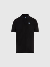 North Sails,Black Polo Shirt With Logo Patch