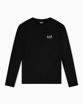 Emporio Armani, Long-sleeved Cotton Core Identity Black T-shirt
