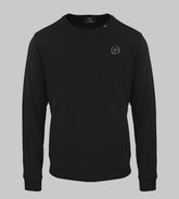 Plein Sport, Logo Patch Black Sweatshirt