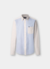 Façonnable,Regular Fit Color Block Flannel Shirt