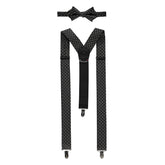 Lerros, Grey Elastic Suspenders With Bow-tie