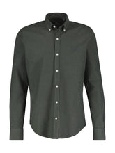 Lerros, Olive Oxford Shirt With Stretch And Button-Down Collar
