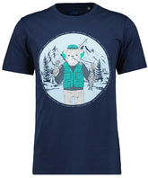 Ragman,Navy T-Shirt with Funny Chest Print