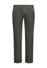 Roy Robson, Dark Green Velvet Stretch Chino