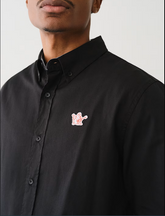 True Religion, Buddha Patch Long Sleeve Black Shirt