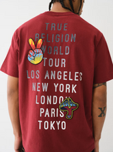 True Religion, Patch Short Sleeve Wine Tee