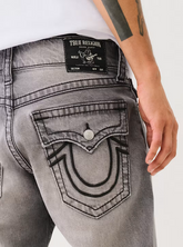 True Religion, Ricky Embossed Horseshoe Big T Straight Jeans