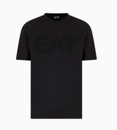 Emporio Armani, Logo Series short-sleeved organic cotton jersey Black T-shirt
