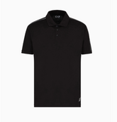 Emporio Armani, Logo Series cotton-jersey Black polo shirt