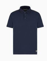 Emporio Armani, Logo Series cotton-jersey Navy polo shirt