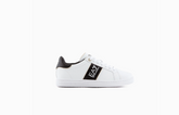 Emporio Armani, White And Black Classic Sneakers