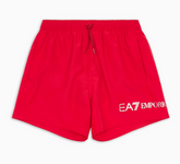 Emoprio Armani, Red Swim Trunks With Logo