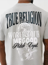 True Religion, Globe Logo Grey Tee