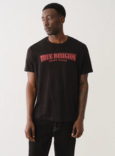 True Religion, Painted Horseshoe Relaxed Black/Red Tee