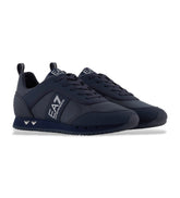 Emporio Armani, EA7 Navy & Silver Carbon Mesh Unisex Sneakers