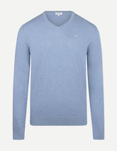 McGregor, V-Neck Cotton/Merino Blue Sweater
