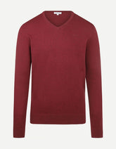 McGregor, V-Neck Cotton/Merino Bordeaux Sweater