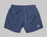 Phillip Plein,Repetitive Logo Navy SwimShorts