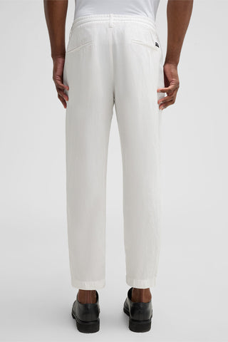 Strellson, Saturn Linen Blend Trousers in Off-white