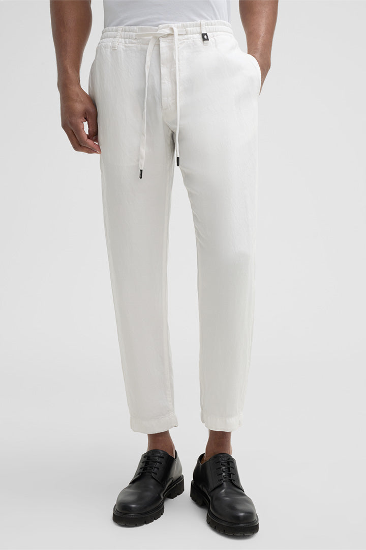Strellson, Saturn Linen Blend Trousers in Off-white