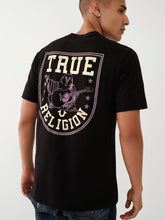 Load image into Gallery viewer, True Religion, Black  Branded Buddha Graphic Across The Back T-Shirt

