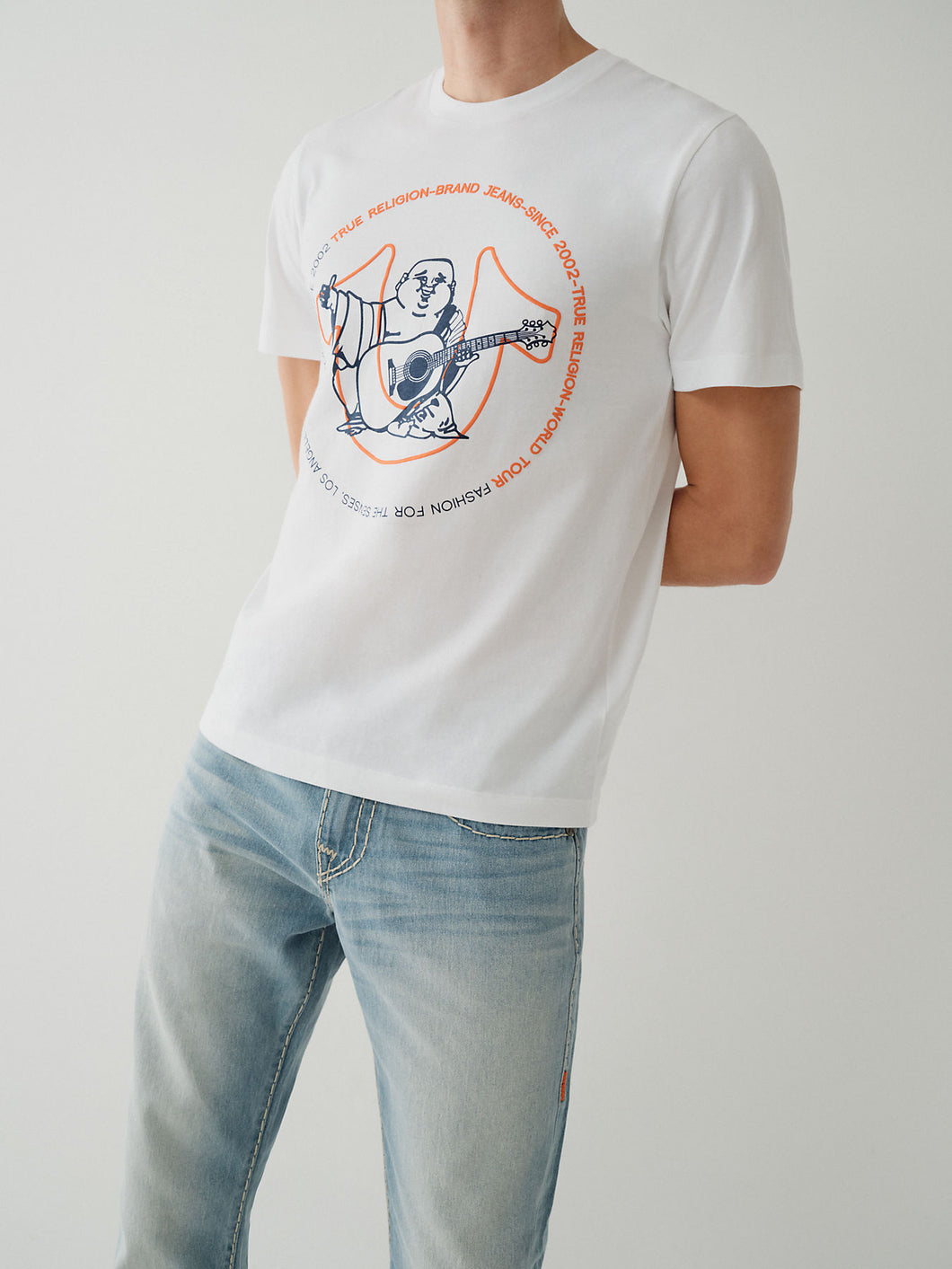 True Religion, Buddha Graphic Design  White T-Shirt