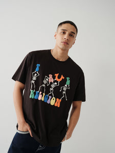True Religion, Skeletons Graphic Black Relaxed T-Shirt