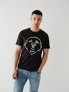 True Religion, Ombre Buddha Graphic Black T-Shirt