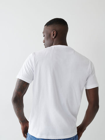 True Religion, Ombre Buddha Graphic White T-Shirt