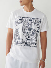 Load image into Gallery viewer, True Religion, Logo Print Horseshoe Silhouette White T-Shirt
