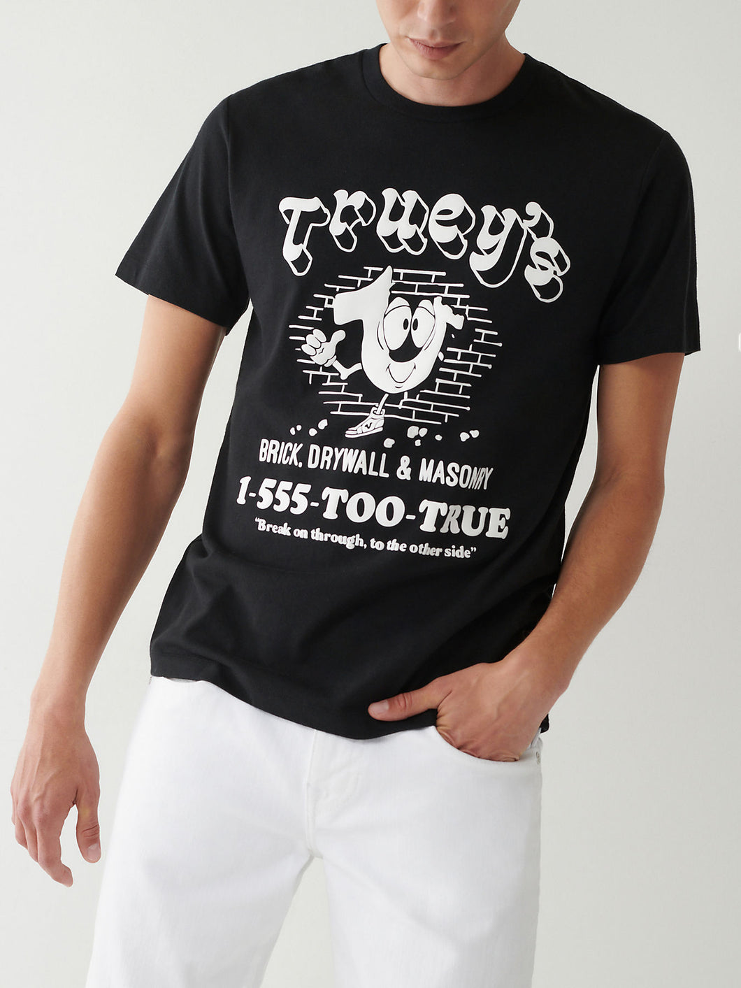 True Religion, Cool Truey Logo Graphic Aross The Front.