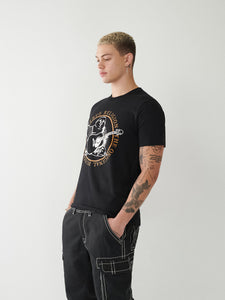 True Religion, Classic Buddha Brand Logo Black T-Shirt