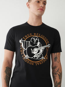 True Religion, Classic Buddha Brand Logo Black T-Shirt