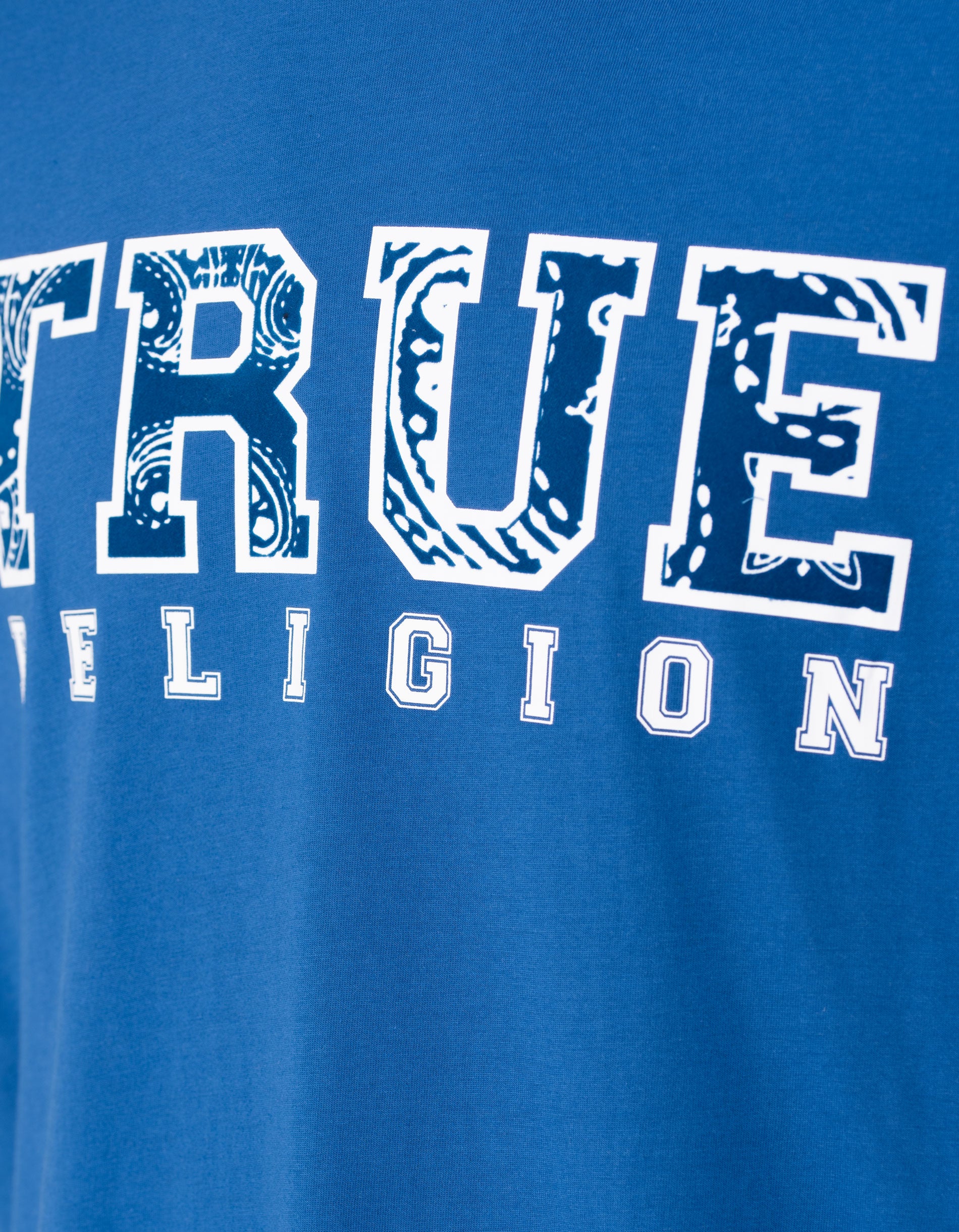 True Religion, Paisley Flocked Logo Tee