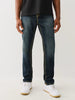 True Religion, Rocco Navy Jeans with Color Super T Stitched