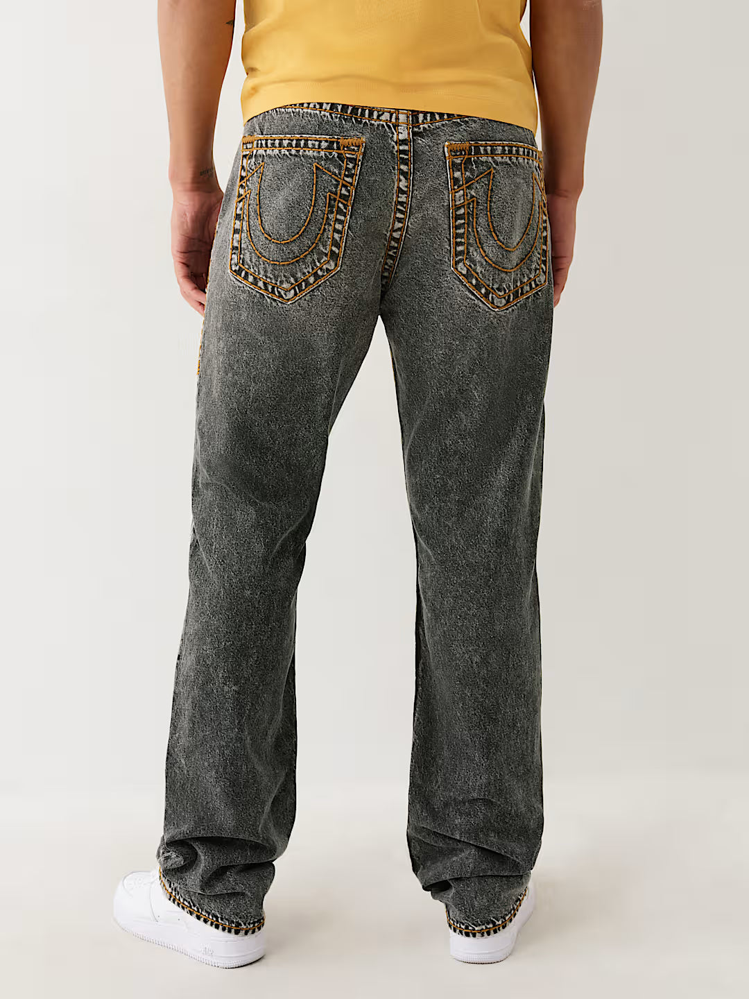 True Religion, Ricky Super T Straight Black Wash Jeans