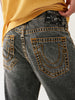 True Religion, Ricky Super T Straight Black Wash Jeans