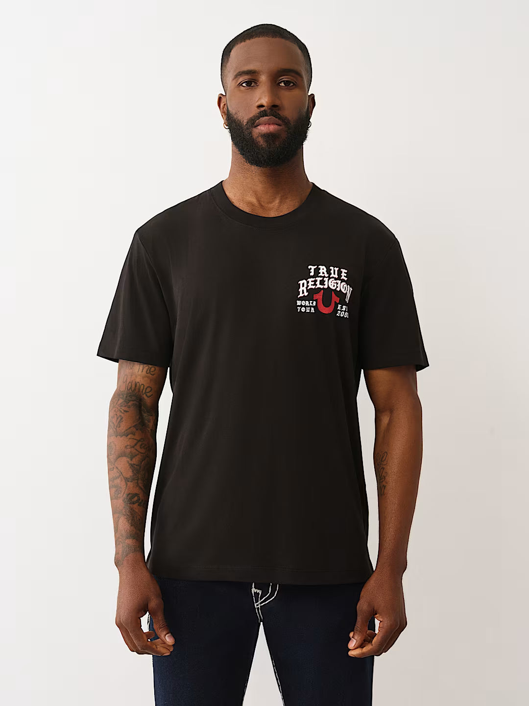 True Religion, Script Logo Black Tee