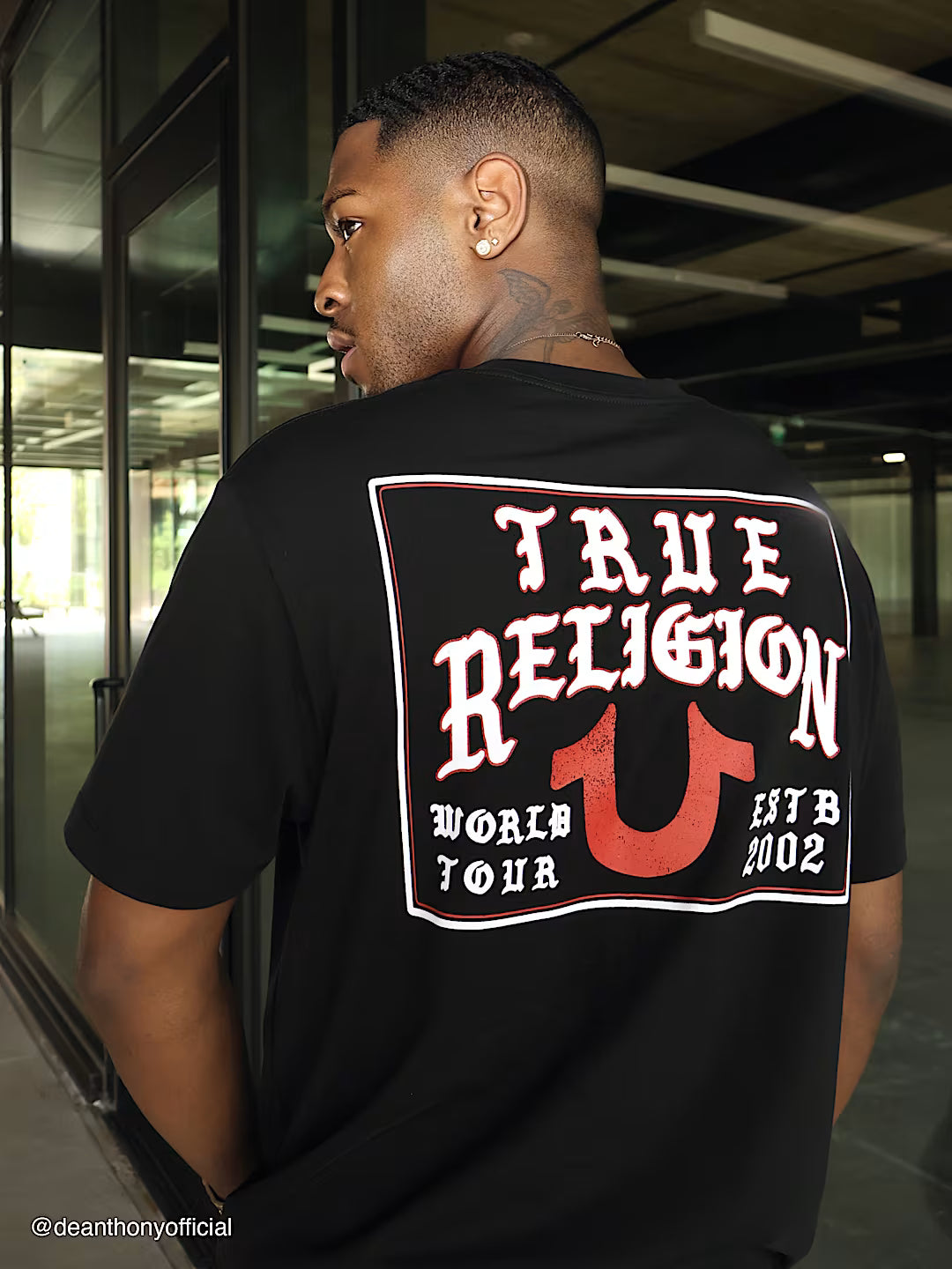 True Religion, Script Logo Black Tee