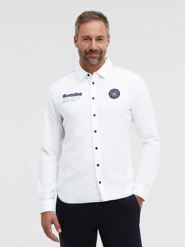 Gaastra, Structured long-sleeve shirt with embroidered logo Regular Fit