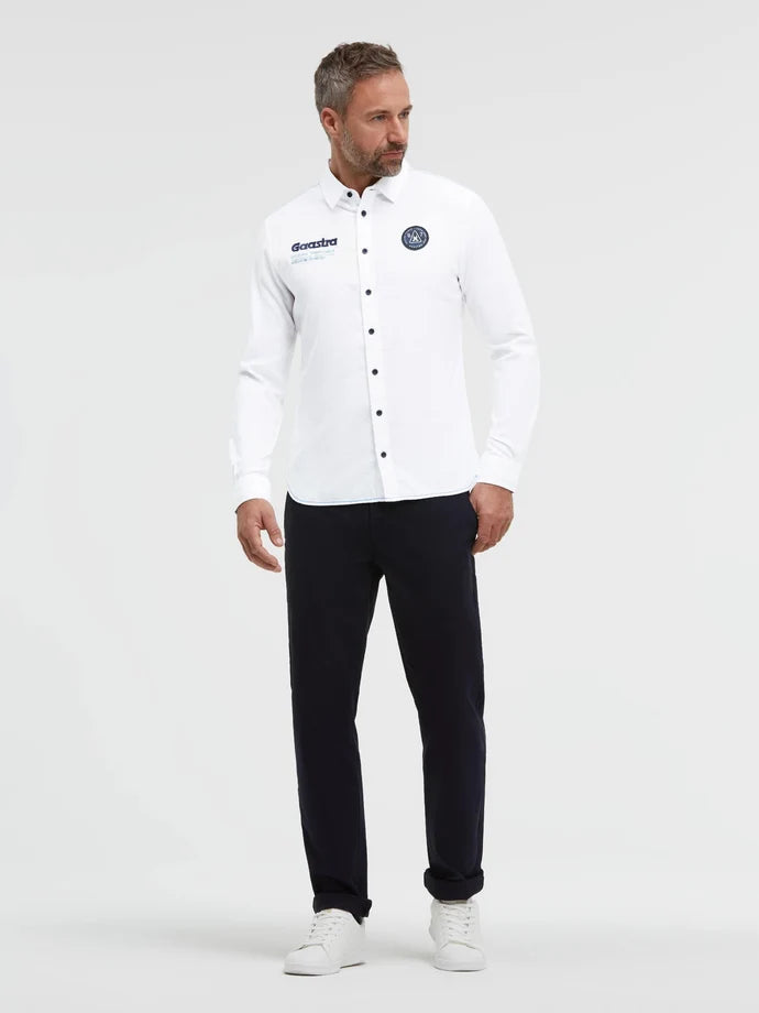 Gaastra, Structured long-sleeve shirt with embroidered logo Regular Fit