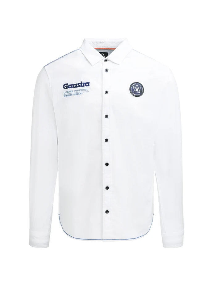 Gaastra, Structured long-sleeve shirt with embroidered logo Regular Fit