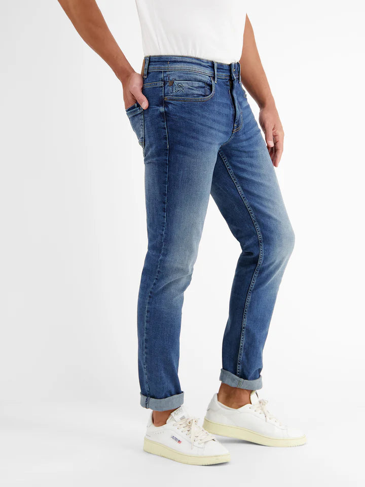Lerros, Baxter 5-Pocket-Denim im Used-Look, RELAXED FIT, Comfort Stretch