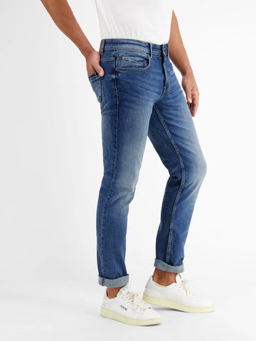 Lerros, Baxter 5-Pocket-Denim im Used-Look, RELAXED FIT, Comfort Stretch