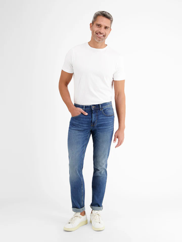 Lerros, Baxter 5-Pocket-Denim im Used-Look, RELAXED FIT, Comfort Stretch