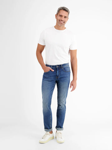 Lerros, Baxter 5-Pocket-Denim im Used-Look, RELAXED FIT, Comfort Stretch